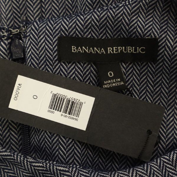 未使用 Banana Republic バナナリパブリック 総柄 長袖 ワンピース 0 グレー系 レディース