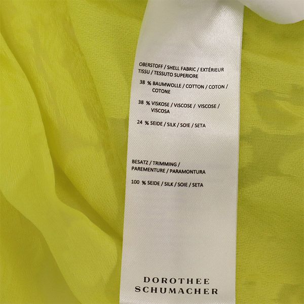 ドロシー シューマッハ 総柄 ノースリーブ シアー カットソー 2 イエロー DOROTHEE SCHUMACHER レディース