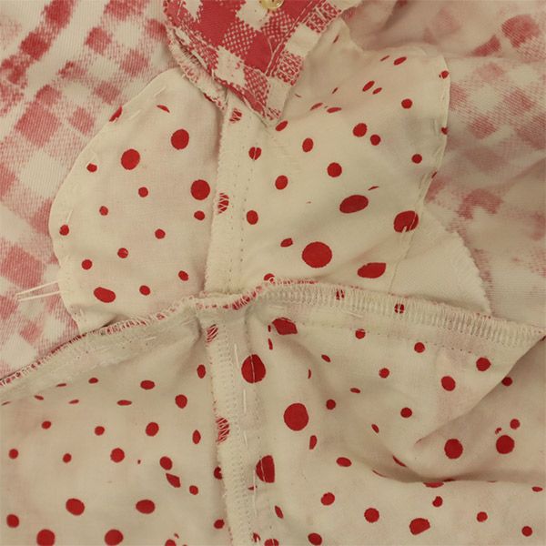 keisuke kanda ケイスケカンダ チェック柄 ストレートパンツ 2 レッド ボタンフライ レディース