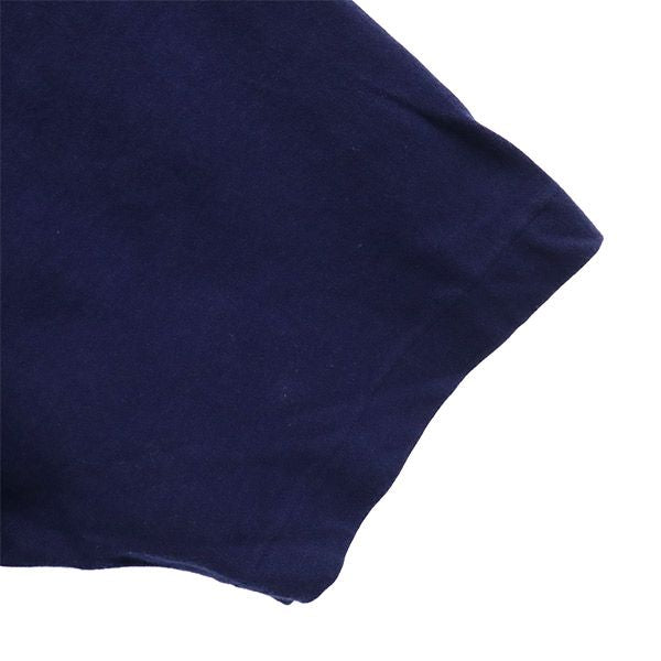 PaPas MANIERE DE HEMING パパス マニエール ド ヘミング ロゴプリント 半袖 ヘンリーネック ポロシャツ S ネイビー メンズ