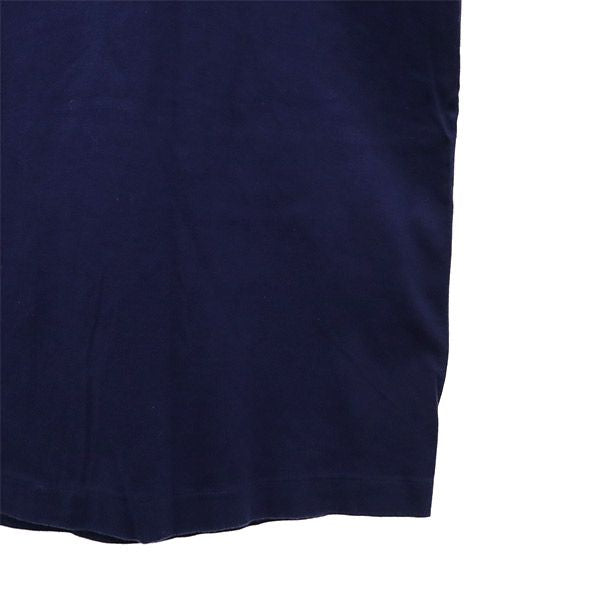 PaPas MANIERE DE HEMING パパス マニエール ド ヘミング ロゴプリント 半袖 ヘンリーネック ポロシャツ S ネイビー メンズ