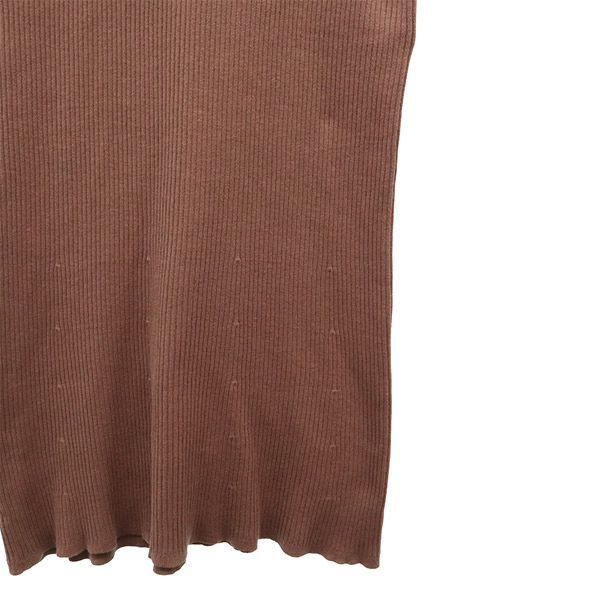 SNIDEL スナイデル SWNO204032 ノースリーブ リブ ロングワンピース F ブラウン レディース