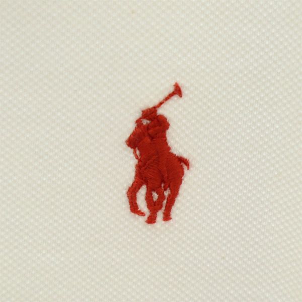 POLO RALPH LAUREN ポロラルフローレン 未使用 グラデーション 半袖 ポロシャツ M ホワイト×ブルー 鹿の子 メンズ