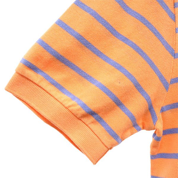 Polo by Ralph Lauren ポロバイラルフローレン 未使用 ボーダー 半袖 ポロシャツ M オレンジ×ブルー メンズ