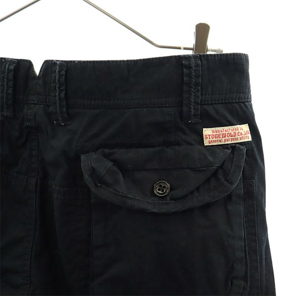 ストーンウォルド カーゴショートパンツ L ブラック STONE WOLD メンズ