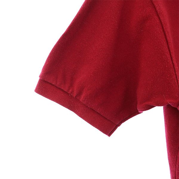 ラコステ 半袖 ポロシャツ 3 レッド LACOSTE 鹿の子 メンズ