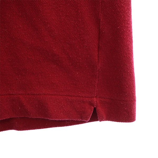 ラコステ 半袖 ポロシャツ 3 レッド LACOSTE 鹿の子 メンズ