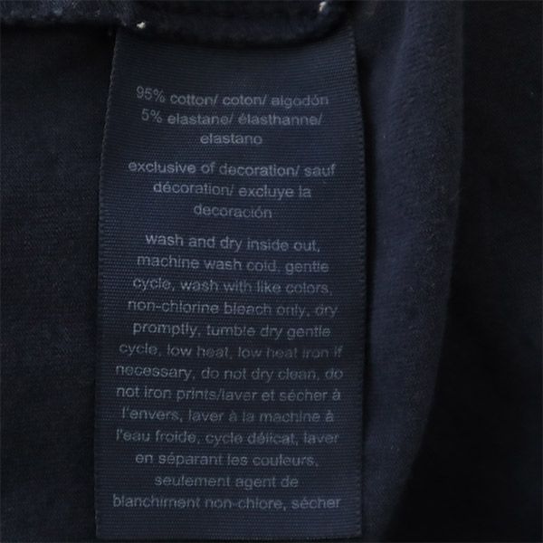 トミーヒルフィガー ドット柄 半袖 Vネック ワンピース XL ネイビー TOMMY HILFIGER レディース