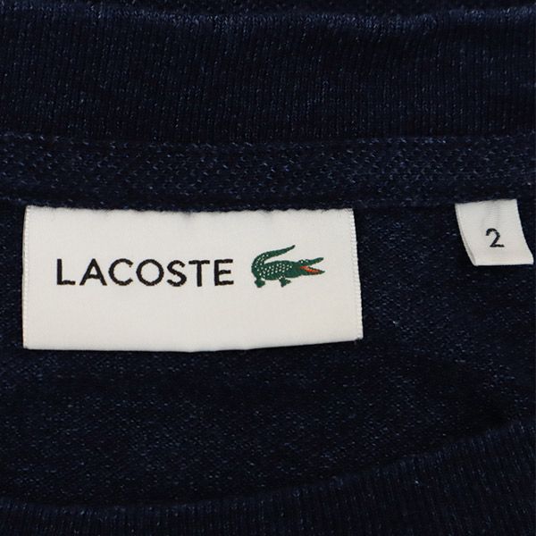 ラコステ 半袖 Tシャツ 2 ネイビー LACOSTE 鹿の子 メンズ