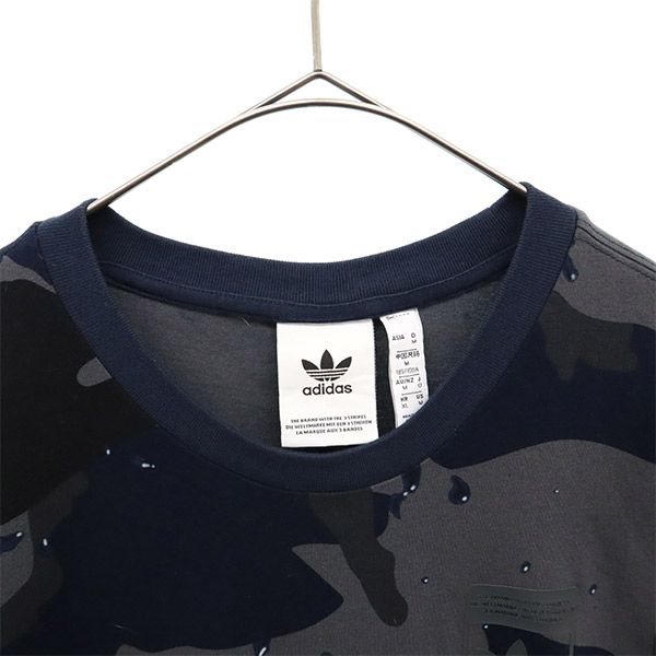 アディダス トレフォイルロゴ 総柄 半袖 Tシャツ O ネイビー系 adidas メンズ