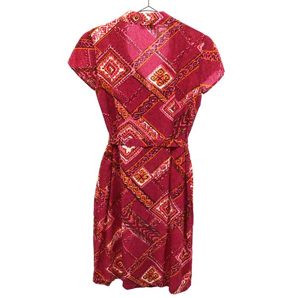 TOCCA トッカ 総柄 半袖 ワンピース 4 ピンク系 レディース