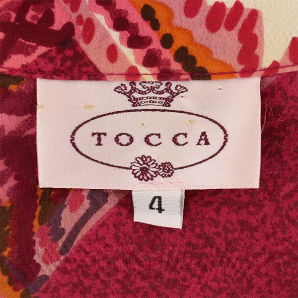 TOCCA トッカ 総柄 半袖 ワンピース 4 ピンク系 レディース