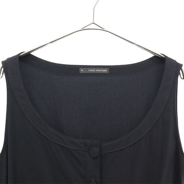 FOXEY NEW YORK フォクシー ニューヨーク ノースリーブ ワンピース 42 ブラック レディース