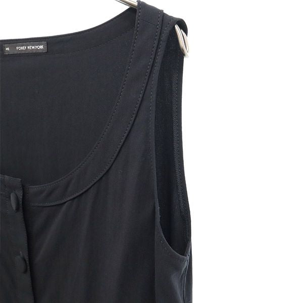 FOXEY NEW YORK フォクシー ニューヨーク ノースリーブ ワンピース 42 ブラック レディース