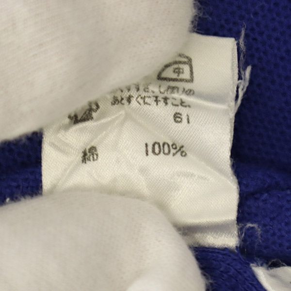 ラルフローレン 刺繍 半袖 ポロシャツ M ブルー RALPH LAUREN 鹿の子 レディース