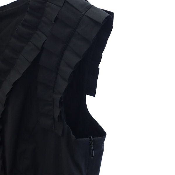 未使用 TOCCA トッカ 日本製 フリル ノースリーブ ワンピース 4 ブラック レディース