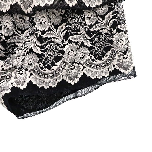 未使用 ANNA SUI アナスイ USA製 レース ショートパンツ 4 ブラック レディース