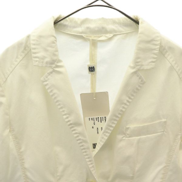 Mabrun マブルン イタリア製 テーラードジャケット 42 ホワイト レディース