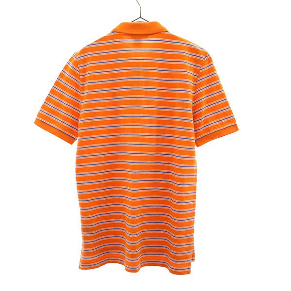 未使用 Polo by Ralph Lauren ポロバイラルフローレン ボーダー 半袖 ポロシャツ L(14-16) オレンジ 鹿の子 キッズ