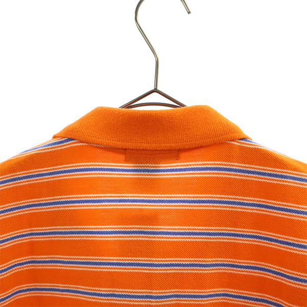 未使用 Polo by Ralph Lauren ポロバイラルフローレン ボーダー 半袖 ポロシャツ L(14-16) オレンジ 鹿の子 キッズ