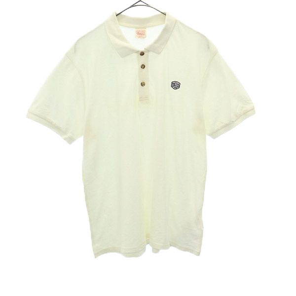 デウスエクスマキナ 半袖 ポロシャツ SMALL ホワイト Deus Ex Machina 鹿の子地 メンズ