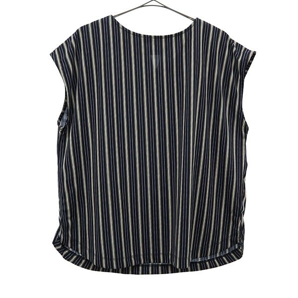 エニィスィス ストライプ ノースリーブ ブラウス 2 ネイビー系 anySiS レディース