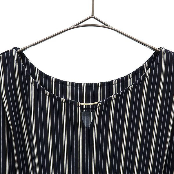 エニィスィス ストライプ ノースリーブ ブラウス 2 ネイビー系 anySiS レディース