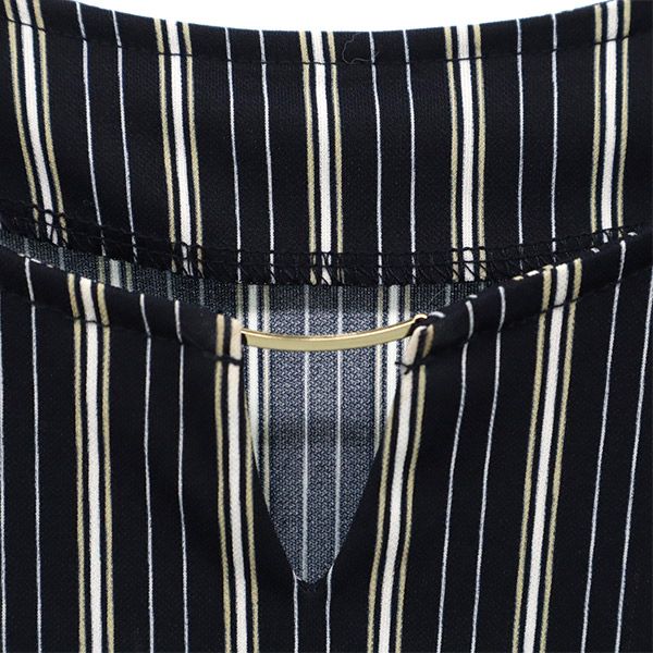 エニィスィス ストライプ ノースリーブ ブラウス 2 ネイビー系 anySiS レディース