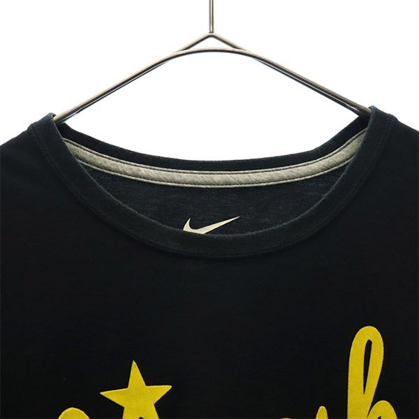 ナイキ ワッペン 半袖 Tシャツ L ブラック NIKE レディース