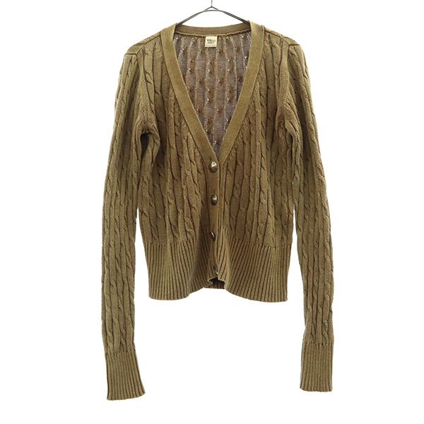 Ron Herman ロンハーマン コンチョボタン 長袖 コットンニット カーディガン XS ブラウン レディース