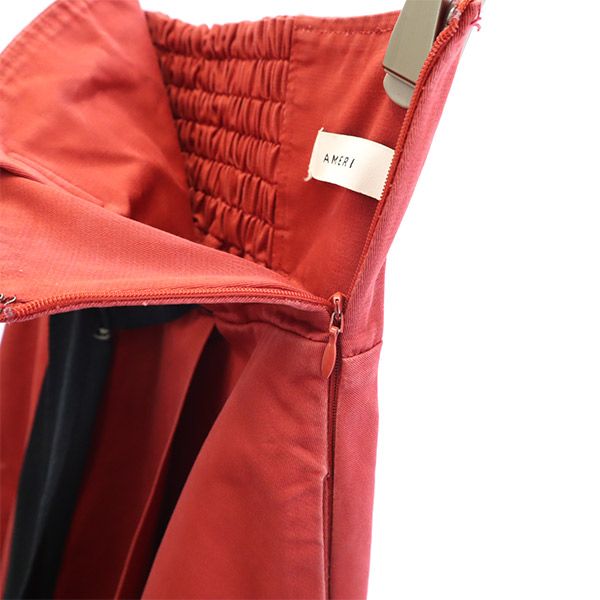 AMERI UNDRESSED アメリ ロング丈 フレアスカート M レッド レディース