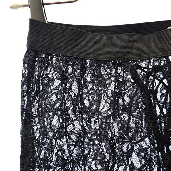 未使用 SNIDEL スナイデル ティアードレース ドッキング ショートパンツ F ブラック SWFP192114 レディース