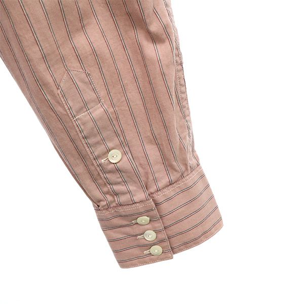 RRL ストライプ 長袖 ウエスタンシャツ L ピンク ダブルアールエル ラルフローレン メンズ