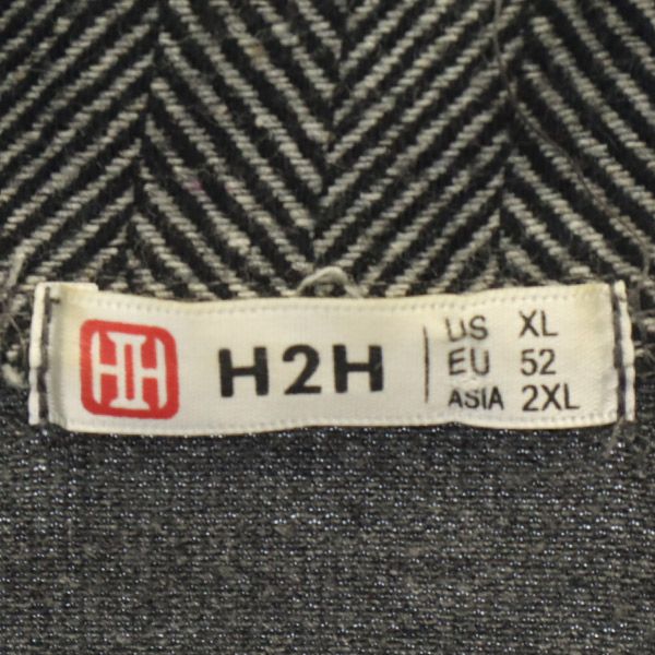 H2H エイチツーエイチ スウェット ジャケット 2XL グレー ヘリンボーン ビッグサイズ メンズ