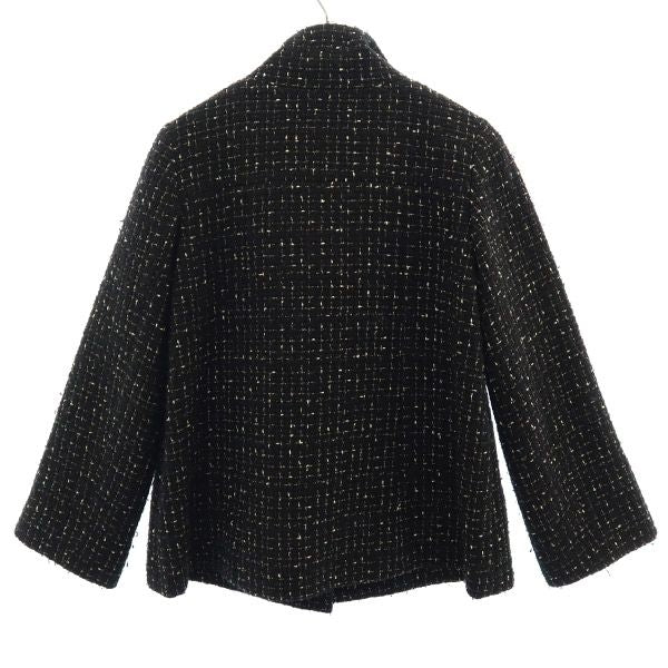 シップス チェック ツイード ジャケット M ブラック SHIPS レディース
