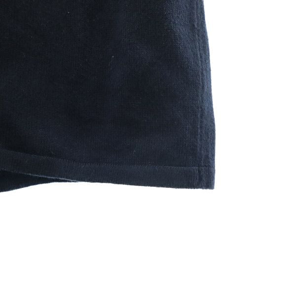 BALLANTYNE バランタイン 英国製 半袖 コットンニット カットソー ネイビー レディース