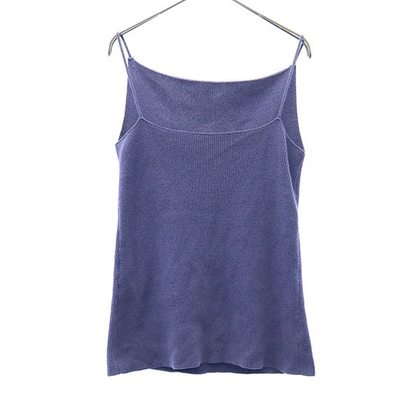 Mila Owen ミラオーウェン 長袖 キャミ付 リブ カーディガン 0 ブルー アンサンブル レディース