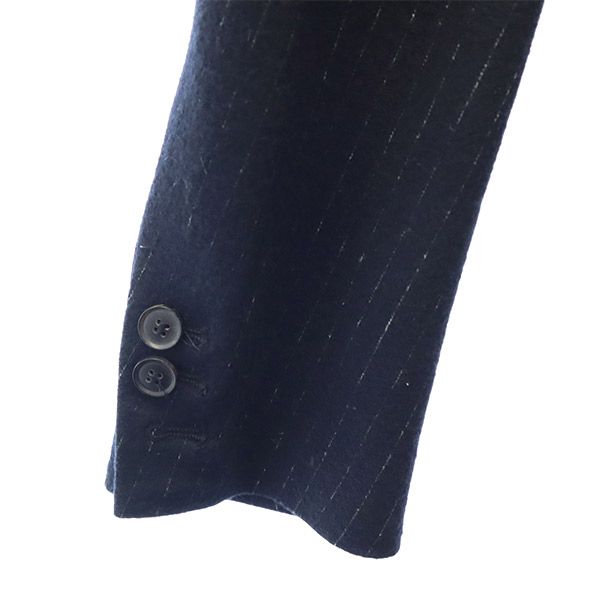 08sircus ゼロエイトサーカス ウールブレンド ストライプ テーラードジャケット 2/48 ブラック メンズ