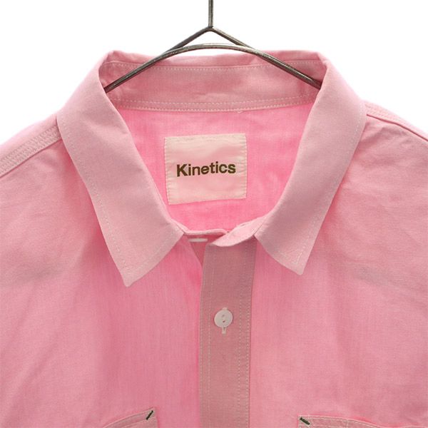 kinetics キネティックス 長袖 ミリタリーシャツ ピンク メンズ