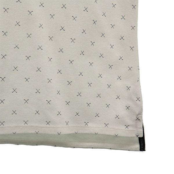 アディダス 総柄 ゴルフ 半袖 ポロシャツ L ホワイト adidas レディース