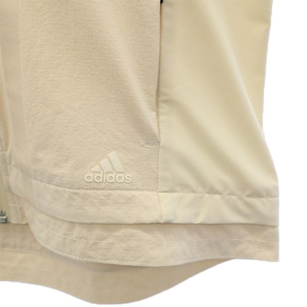 アディダス プリント トレーニング ジップアップ ベスト OT ベージュ adidas スポーツ ウォームアップ レディース