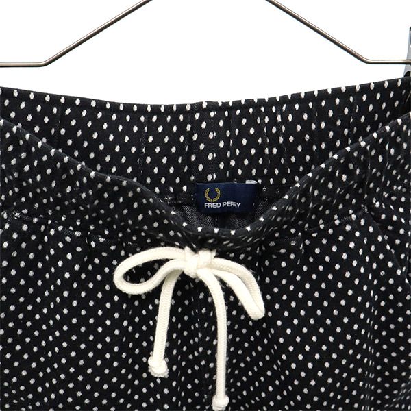 FRED PERRY フレッドペリー ドット クオーター パンツ M ブラック クロップド レディース