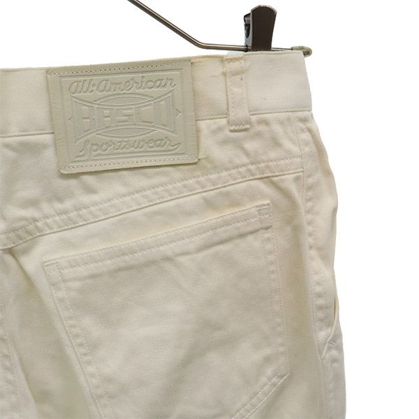 BASCO バスコ ストレートデニムパンツ w28 ホワイト ジーパン レディース