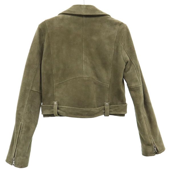 SNIDEL スナイデル ラムスエード ダブル ライダースジャケット 0 カーキ SWFJ181182 レディース