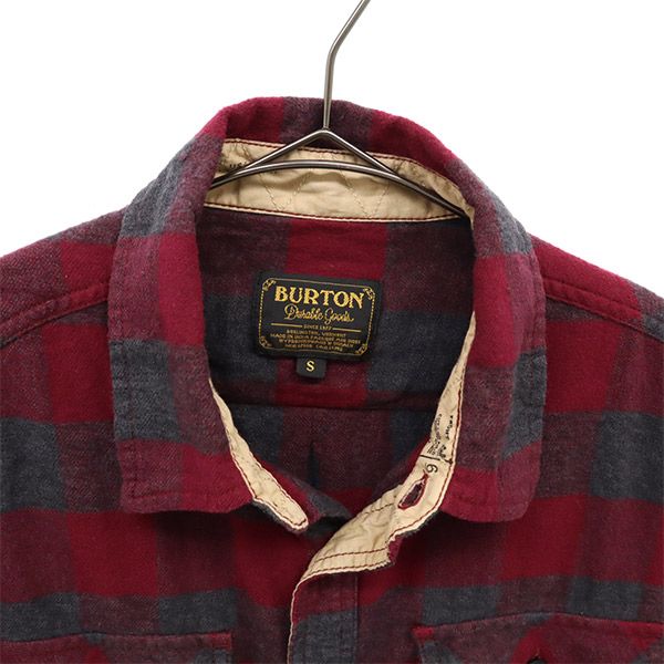 BURTON バートン チェック 長袖 シャツ S パープル系 メンズ