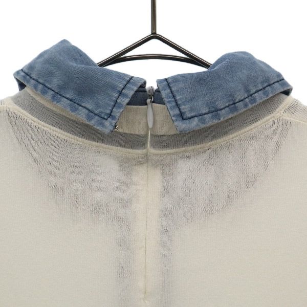 DIESEL ディーゼル 切替 長袖 ワンピース S ホワイト レディース