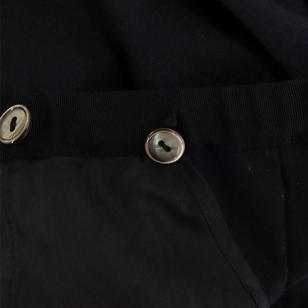 Drawer ドゥロワー ウール ミディ丈 プリーツスカート 38 ネイビー レディース