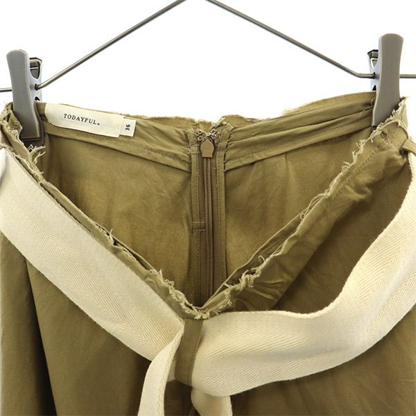 TODAYFUL トゥデイフル ロング丈 フレアスカート 36 ブラウン アシンメトリー レディース