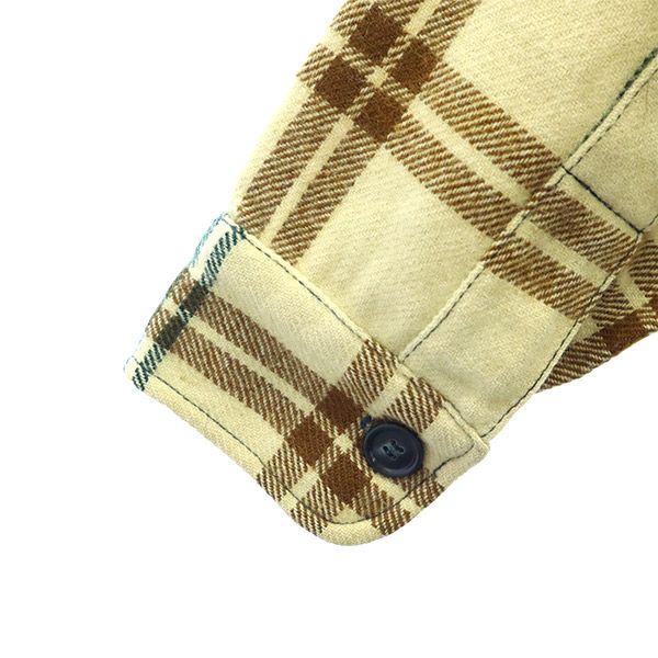 ウールリッチ 60s 70s ウールブレンド チェック 長袖 ボックス シャツ M イエロー系 WOOLRICH ヴィンテージ メンズ