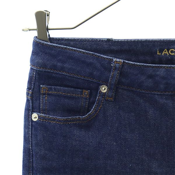 LACOSTE ラコステ スキニーデニムパンツ W26 ブルー ジーパン レディース